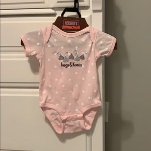 Hersheys baby girl onesie